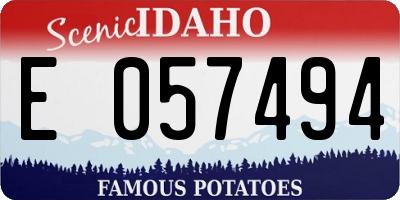 ID license plate E057494
