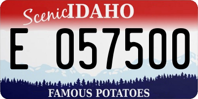ID license plate E057500