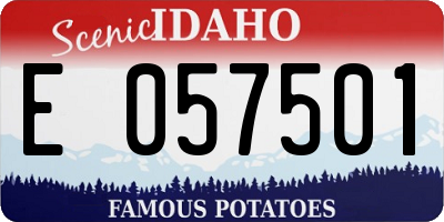 ID license plate E057501