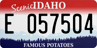 ID license plate E057504