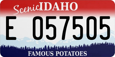 ID license plate E057505