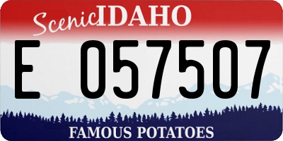ID license plate E057507