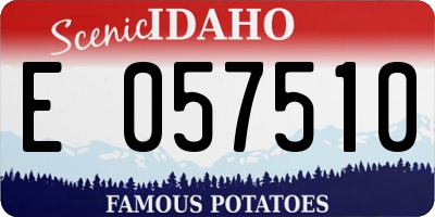 ID license plate E057510