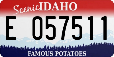 ID license plate E057511