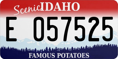ID license plate E057525