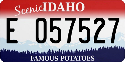 ID license plate E057527