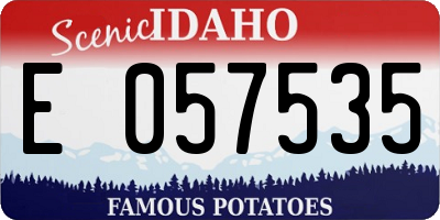 ID license plate E057535