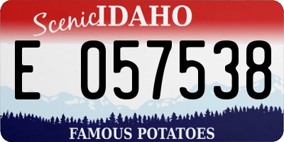 ID license plate E057538