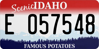 ID license plate E057548
