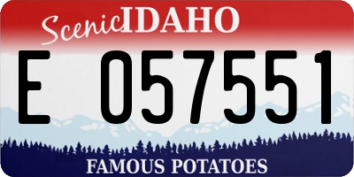 ID license plate E057551