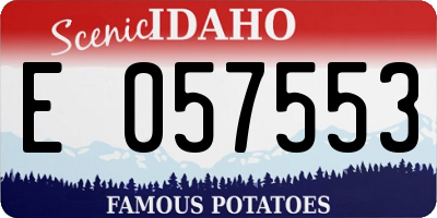 ID license plate E057553