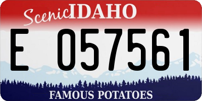 ID license plate E057561