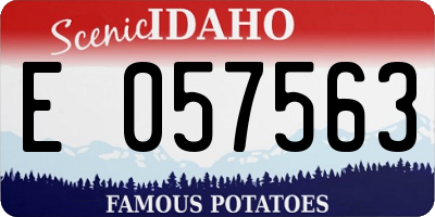 ID license plate E057563