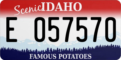 ID license plate E057570