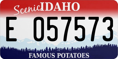 ID license plate E057573