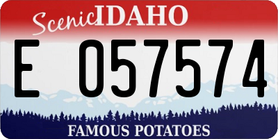 ID license plate E057574