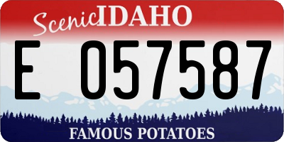 ID license plate E057587