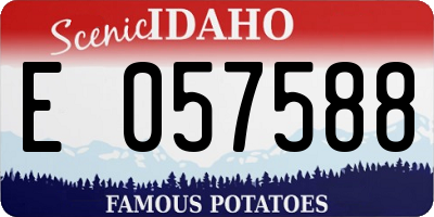ID license plate E057588