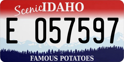ID license plate E057597