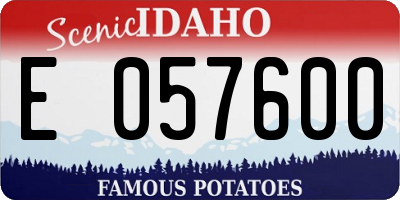 ID license plate E057600