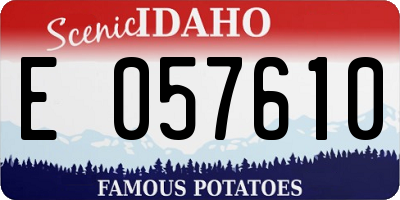 ID license plate E057610