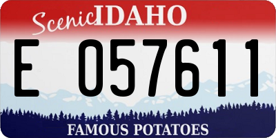 ID license plate E057611
