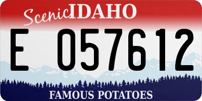 ID license plate E057612