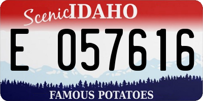 ID license plate E057616