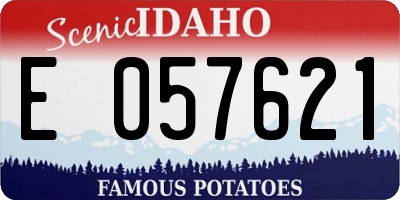 ID license plate E057621