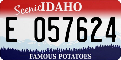 ID license plate E057624