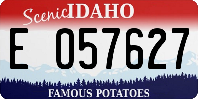 ID license plate E057627