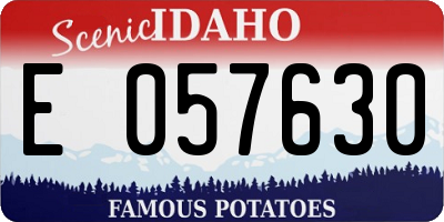 ID license plate E057630