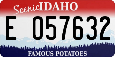 ID license plate E057632