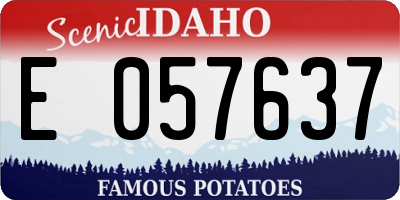 ID license plate E057637