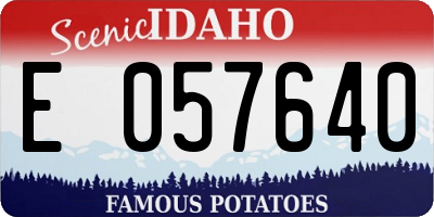 ID license plate E057640
