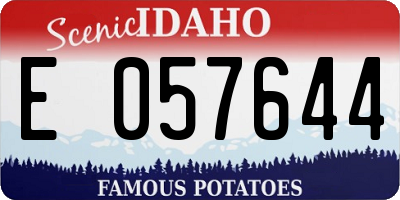 ID license plate E057644
