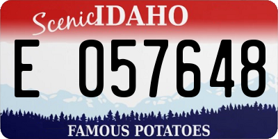 ID license plate E057648