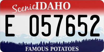 ID license plate E057652