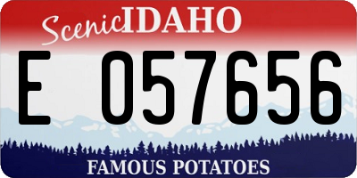 ID license plate E057656
