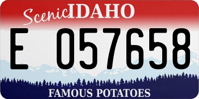 ID license plate E057658