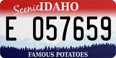 ID license plate E057659