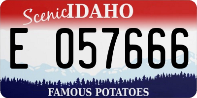 ID license plate E057666