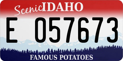ID license plate E057673