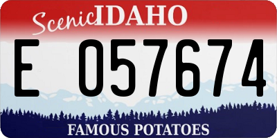 ID license plate E057674