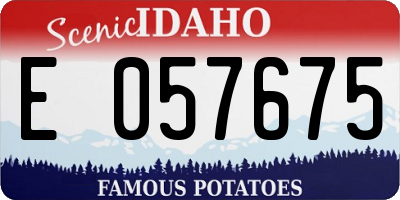 ID license plate E057675