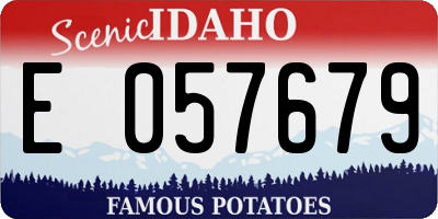 ID license plate E057679