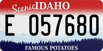 ID license plate E057680