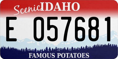 ID license plate E057681