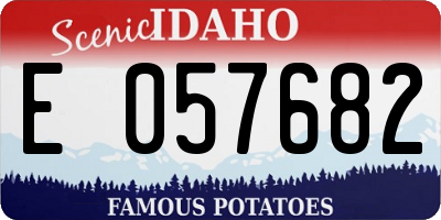 ID license plate E057682