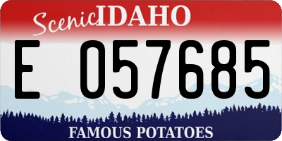 ID license plate E057685